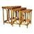 Vintage Wicker Rattan Nesting Side Tables- Set of 3 For Sale