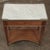 Antique French Louis XVI Rectangular Mahogany Side Table With Carrara Marble Top and Brass Gallery For Sale - Image 14 of 15
