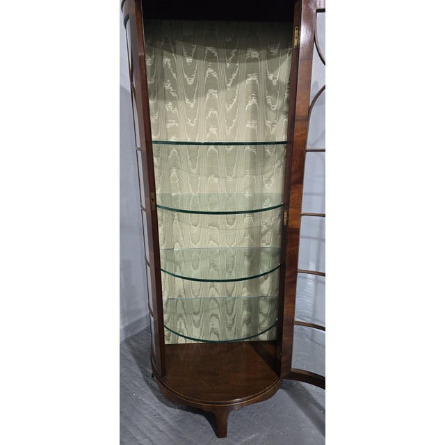 Brown Mahogany Demi-Lune Display Cabinet, 1920s For Sale - Image 8 of 11