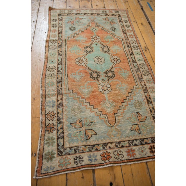 Traditional Vintage Distressed Oushak Rug Runner - 2'9" x 5'1" For Sale - Image 3 of 9
