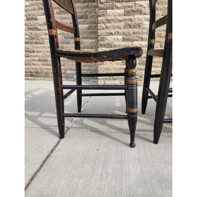 Antique Hitchcock Stencils Dining ChairsSet of 4 Chairish