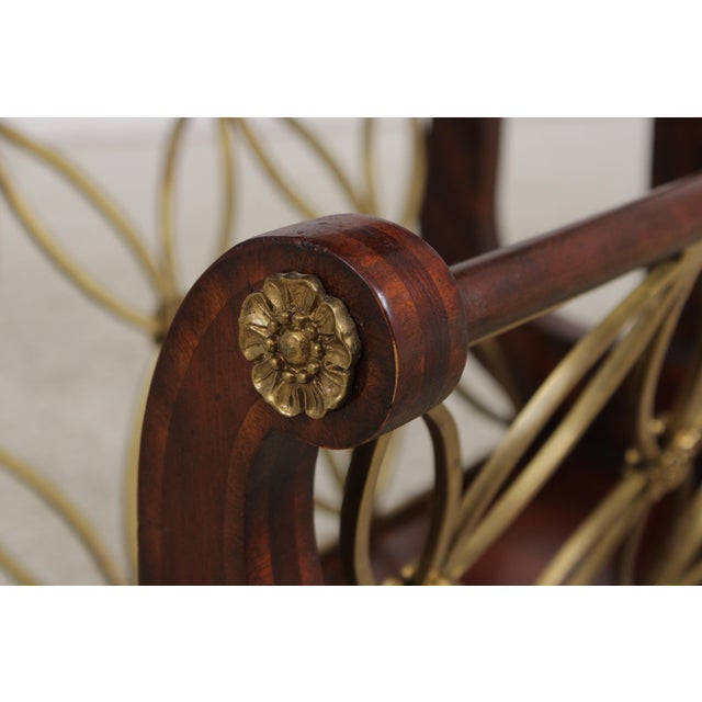 Maitland Smith Regency Mahogany Magazine Table For Sale - Image 13 of 16