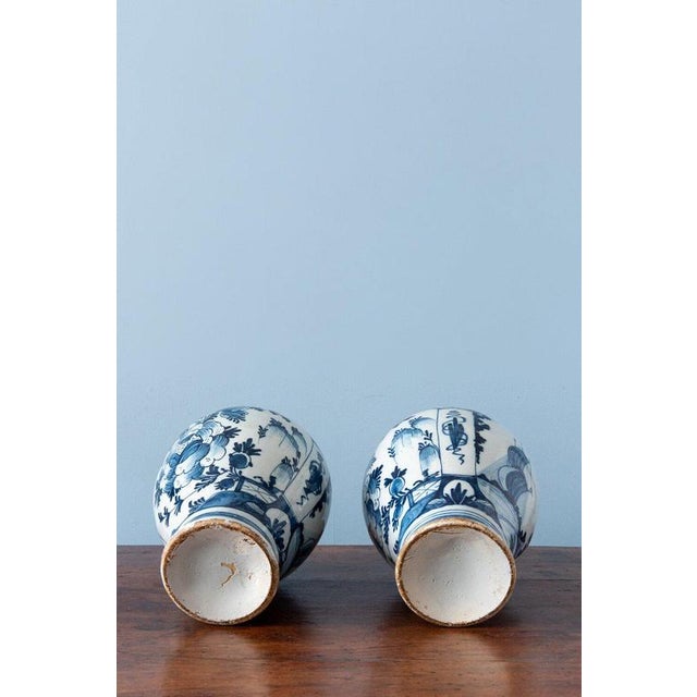 Dutch Baluster Vase Lamps from Delft, 1700s, Set of 2 For Sale - Image 9 of 10