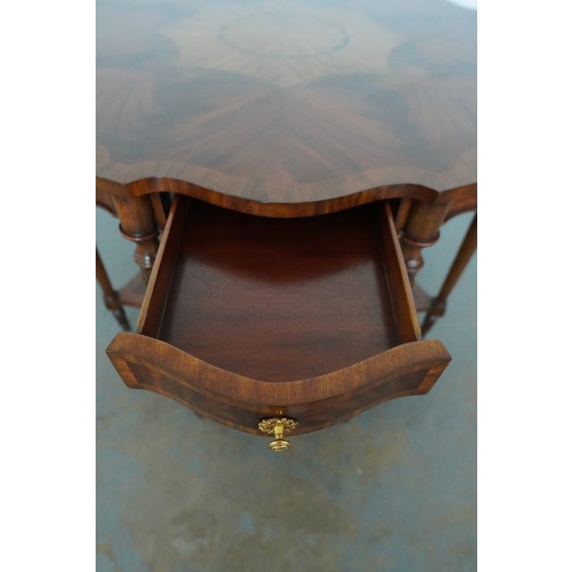 Vintage Maitland-Smith Inlaid Mahogany Accent Table For Sale - Image 13 of 18