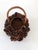 Brown Vintage Handcrafted Pinecone Basket For Sale - Image 8 of 11