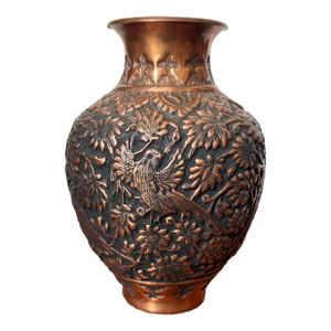 Persian Copper Repousse Vase