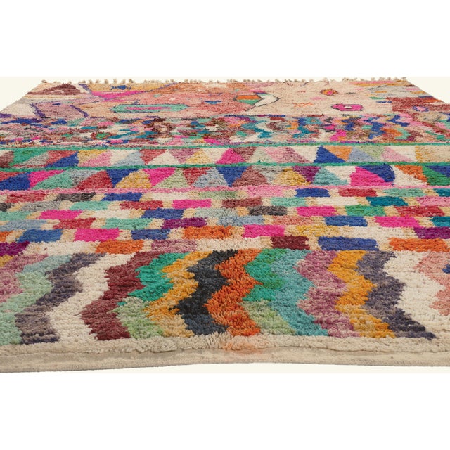 Tribal Contemporary Boujad Moroccan Rug, 10'02 X 12'09 For Sale - Image 3 of 10