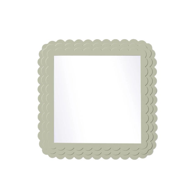 Contemporary Fleur Home Carnival Krewe Square Mirror in Mizzle, 24x24 For Sale - Image 3 of 3