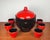 Mid-Century Modern West German Pottery Punch Bowl and Cups from Jasba, 1960s, Set of 7 For Sale - Image 13 of 18