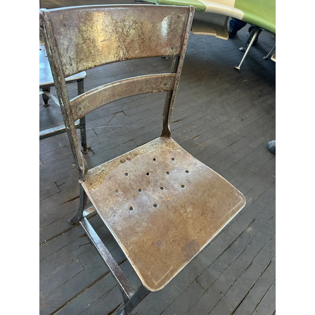 1950s Vintage Mid-Century Toledo Steel Dining Chair For Sale - Image 5 of 11