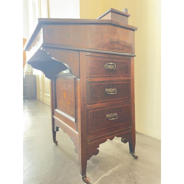 Antique Victorian Davenport Desk by W.J. Mansell, 1870 For Sale - Image 13 of 17