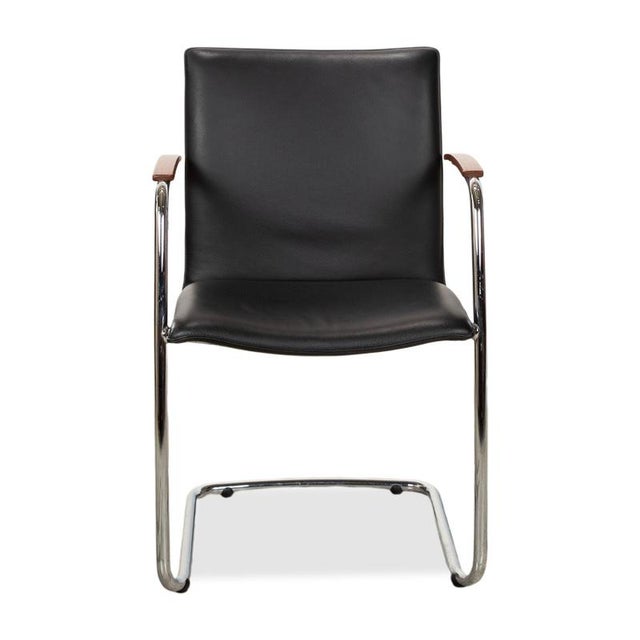 Freyr Chairs in Black Leather from Leolux, Set of 4 For Sale - Image 15 of 16