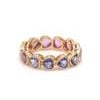 Natural 5.13 cts blue pink sapphire ring in 18k gold For Sale In New York - Image 6 of 18
