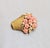 American Vintage 1980s Signed Napier Pink Rhinestone Flowers & Faux-Pearls in a Basket Brooch For Sale - Image 3 of 7