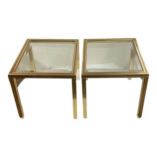 1970s Pierre Vandel Brass Side Tables - a Pair For Sale