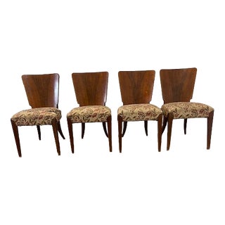 Vintage H-214 Chairs by Halabala, 1930, Set of 4 For Sale