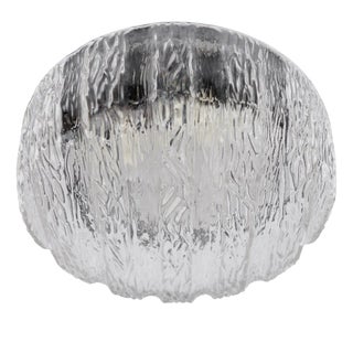 Round Glass Flush Mount Light, Germany, 1960s For Sale