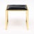 Metal Modernist, French Vintage Stools, Brass and Leather For Sale - Image 7 of 9