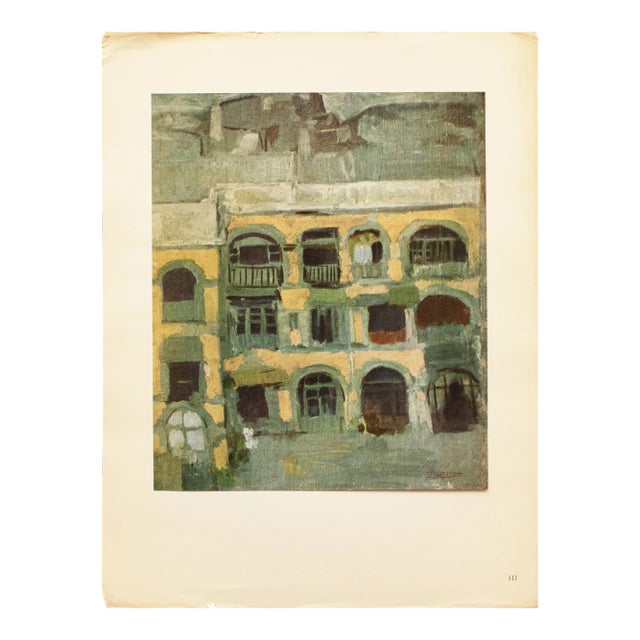 1948 After Pablo Picasso, "The Blue House" First Edition Period Parisian Offset Lithograph For Sale