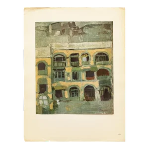 1948 After Pablo Picasso, "The Blue House" First Edition Period Parisian Offset Lithograph