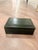 Classic Dark Green Leather Gentleman's Valet Box | Stitched Leather Keepsake & Desk Storage Case For Sale - Image 4 of 5