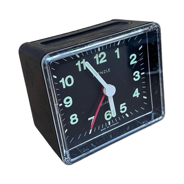 1970s Black Pop Art Quartz Alarm Clock Kienzle, Germany, 1970s For Sale - Image 5 of 9