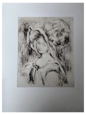 Pierre-Auguste Renoir, Young Girl with Hat, Lithograph