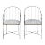 1940s Vintage French Wrought Iron Wavy Scalloped Arm Chairs - a Pair For Sale