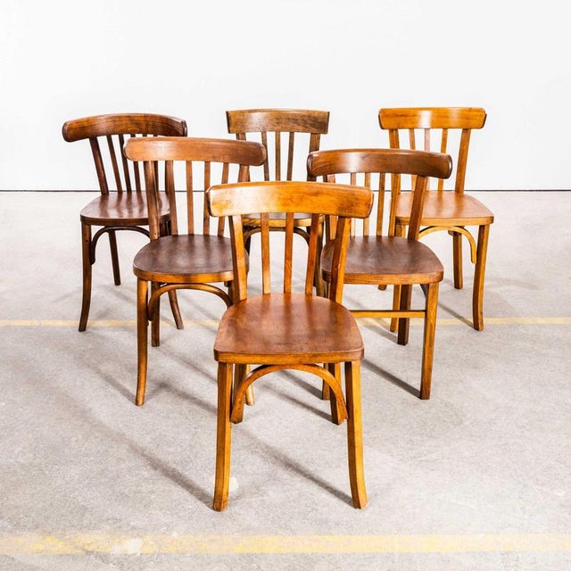 Vintage Bistro Dining Chair in Oak, 1950s For Sale - Image 3 of 12