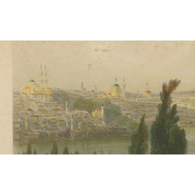 Brown After Bartlett, Bosporus Harbor View from Pera, 1839, Engraving For Sale - Image 8 of 10