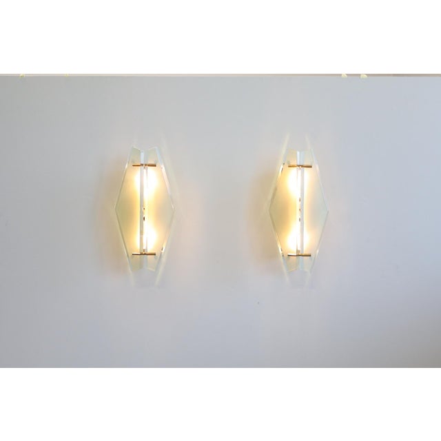 Max Ingrand for Fontana Arte Large Wall Lamps Model 1943, 1960, Set of 2 For Sale - Image 14 of 16