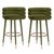 Set of 2 marshmallow bar stools, Royal Stranger. Dimensions: 100 x 70 x 60 cm Materials: Velvet upholstery, brass...
