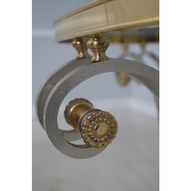 Labarge Brass & Steel Regency Console Hall Table For Sale - Image 9 of 13
