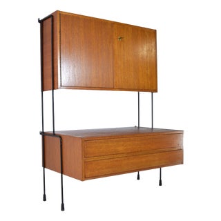 Teak String Shelving System from Omnia E. Dieter Hilker, 1960s For Sale