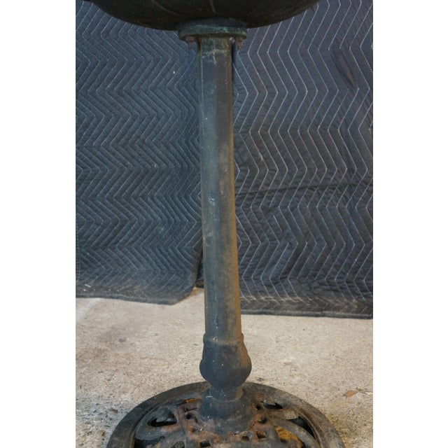 Vintage Victorian Revival Cast Aluminum Reticulated Birdbath 28" For Sale - Image 11 of 18