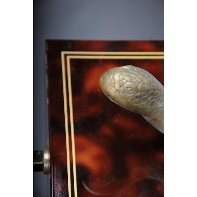 Metal Vintage Tortoise Table Lamps in Brass, 1970s, Set of 2 For Sale - Image 7 of 18