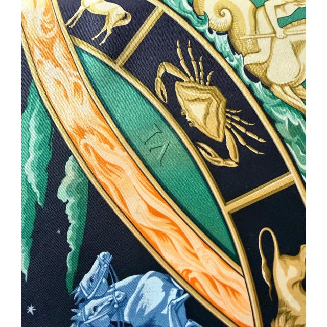 Textile HERMÈS RYTHMES du MONDE Silk Scarf designed by Bourhoumieux Laurence 1999 For Sale - Image 7 of 9