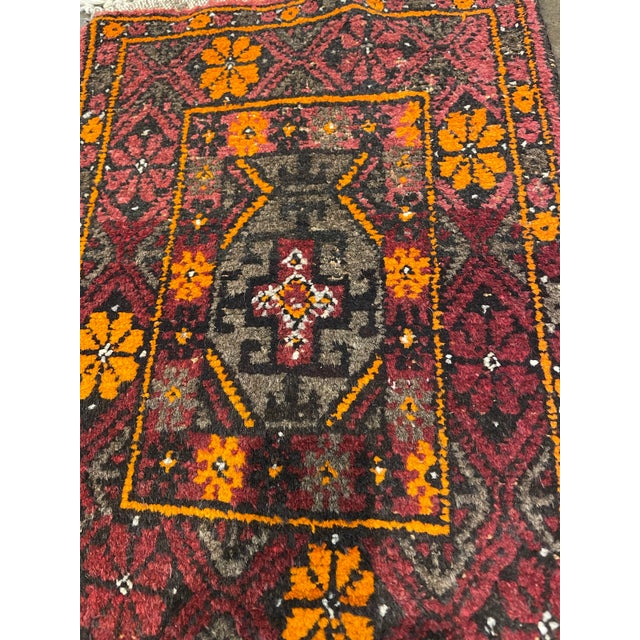 Traditional 1990s Handwoven Persian Baluchi Area Rug 1'6'' X 2'0'' For Sale - Image 3 of 6