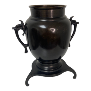 Late 19th Century Japanese Usubata Tripod Ikebana Bronze Vase
