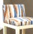 Pair | Large Vintage Wooden Bar Stools With Bamboo Fabric For Sale - Image 4 of 7