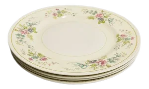 Vintage Homer Laughlin Eggshell Georgian Plates S/4