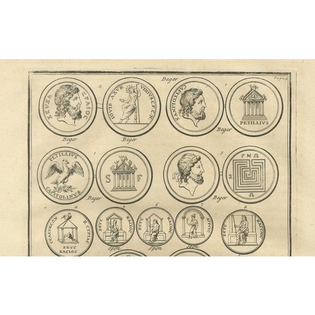 After Bernard de Montfaucon, Jupiter Cults and Roman Coins, Composite Classical Engraving, Montfaucon, 1721, Engraving For Sale - Image 4 of 9