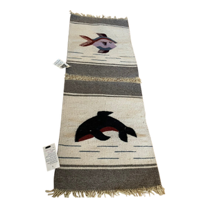 Vintage Handwoven Mexican Wall Art Tapestries- Set of 2