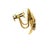 A charming pair of vintage American mid-century earrings crafted in solid 14 karat yellow gold, designed in an elegant...