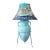 Late 20th Century Coastal Custom-Painted Coastal Ceramic Amphora Table Lamp With Mermaid & Seahorse Shade For Sale