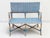Two-seater woven rattan bench, predominantly blue, in a scoubidou style / Circa 1950s The bench is in good condition, with...