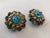 Vintage Mexican Colored Crystal and Petit Point Pearl Cluster Earrings - 2 Pieces For Sale - Image 6 of 8