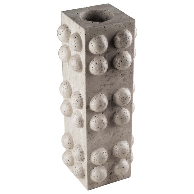 Contemporary Travertine Bubble Vase by Nina Magon For Sale - Image 3 of 4