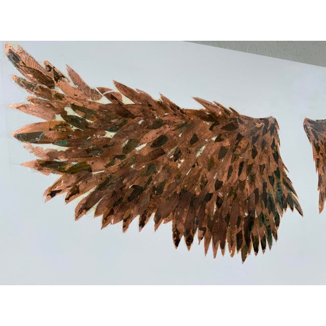 Textile Alissa Madden Design Outstretched Wings on Canvas, Signed For Sale - Image 7 of 16