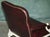 Vintage French Louis XV Style Oxblood Leather Armchair with Painted Frame For Sale - Image 17 of 18